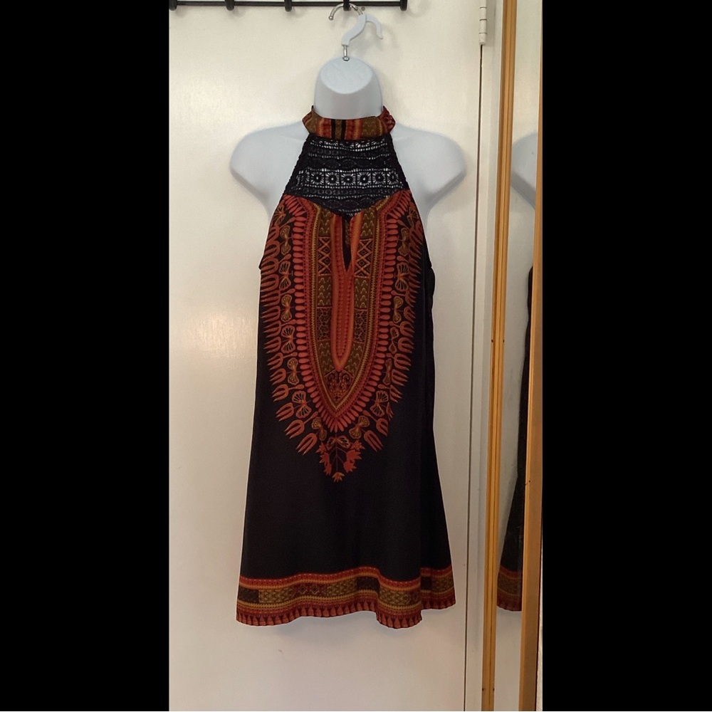 Elegant Black and Red Embroidered Skirt